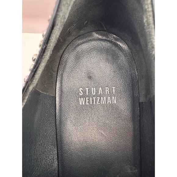 Stuart Weitzman Black Studded Patent Leather Platform Oxfords SW 88216 size 9 - Picture 12 of 16